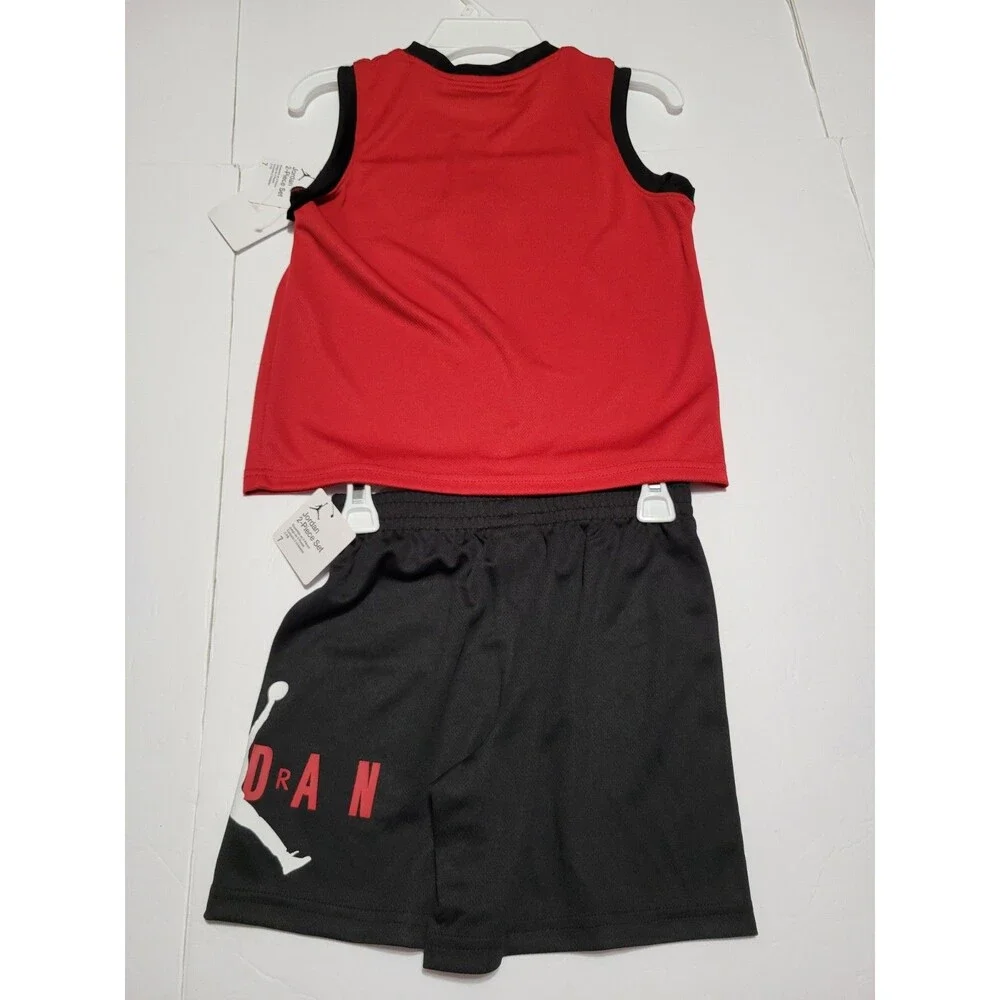 NIKE AIR JORDAN Shirt  & Shorts 2 Piece Graphic Logo Set  Size Kid's 7: NWT